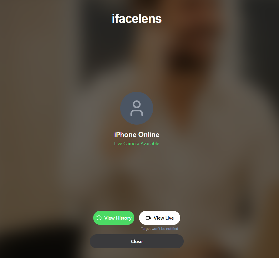 A diagram showing how IFaceLens connects anonymously to the FaceTime protocol.